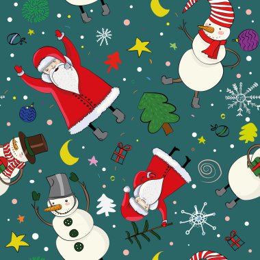 Seamless christmas pattern clipart