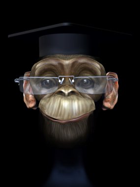 Professor chimp clipart