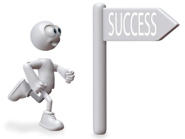 On the way to success with ziggy zeitgeist clipart