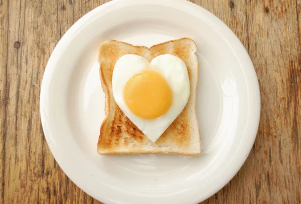 Egg and toasted bread — Stock Photo, Image