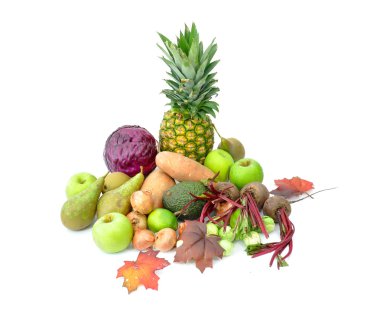 Autumn fruits and vegetables clipart