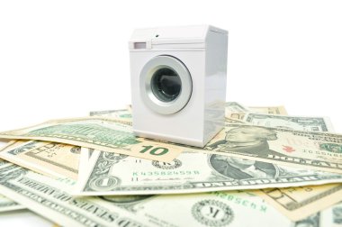 Money laundry clipart