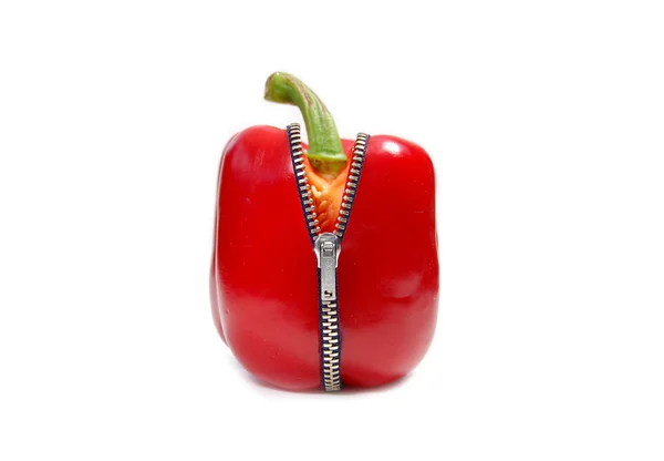 Rode peper zip — Stockfoto