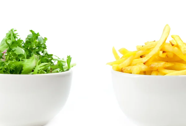 Gezond of ongezond voedsel — Stockfoto
