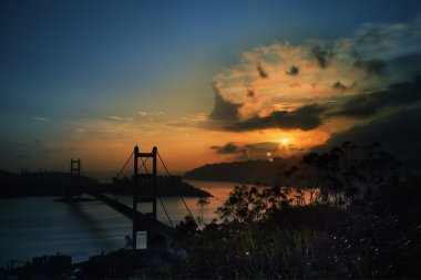 Tsing Ma bridge clipart