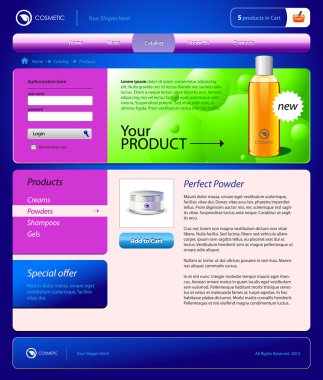 kozmetik online alışveriş sitesi şablonu