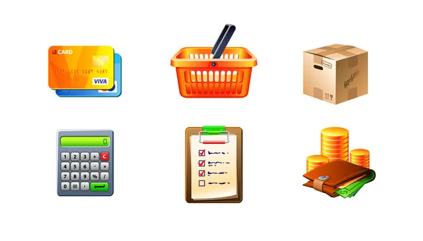 E-Commerce Icon Set — Stock Vector