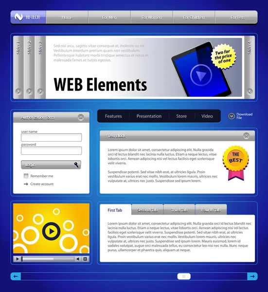 Elementos de diseño web — Archivo Imágenes Vectoriales