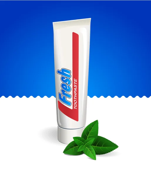 Tubo de pasta de dientes Fresco — Vector de stock