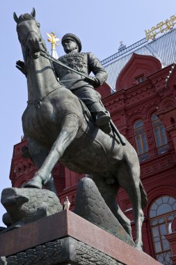 Marshal Zhukov Monument in Moscow clipart