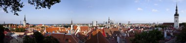 tallinn eski şehrin panoramik görünümü