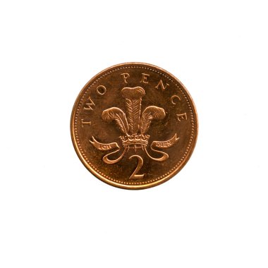 2 Pence Sterling (2p) clipart