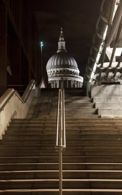 Steps leading up towards St. Pauls Cathedral clipart