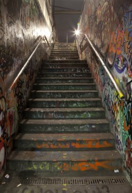 Graffitied Urban Stairway clipart