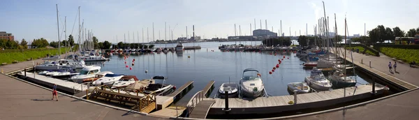 Kopenhag liman ve marina Panoraması — Stok fotoğraf