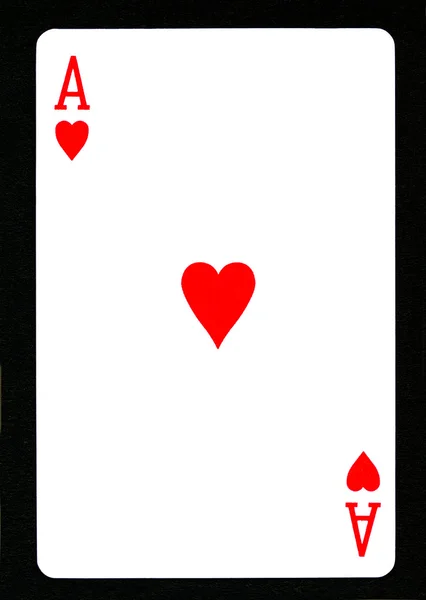 Ace of Hearts carta de baralho — Fotografia de Stock