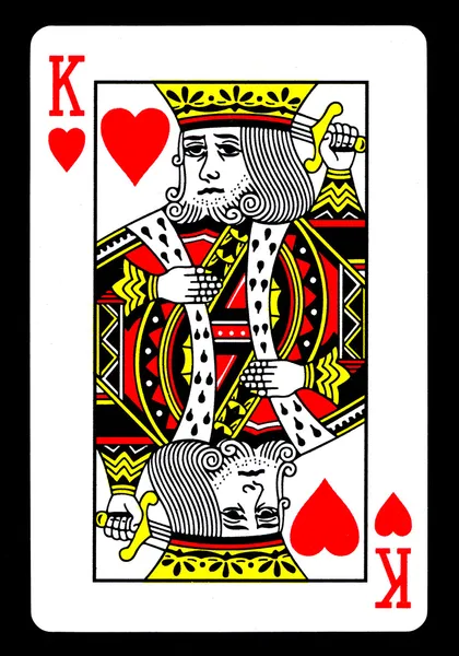 Re dei cuori carte da gioco — Foto Stock