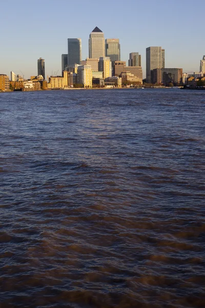 Docklands and the River Thames — Stock Photo, Image