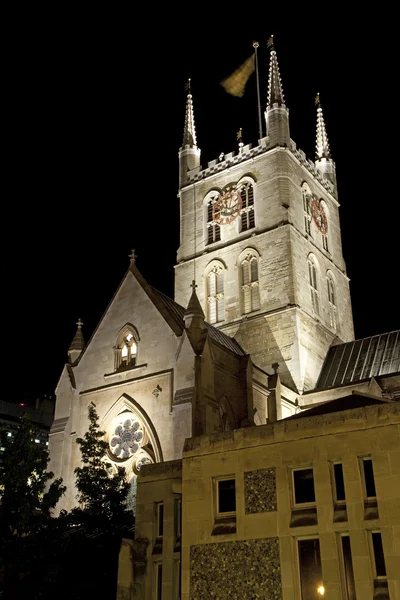 Cathédrale Southwark la nuit — Photo