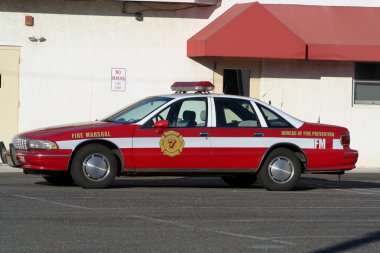 Fire Marshal's Car clipart