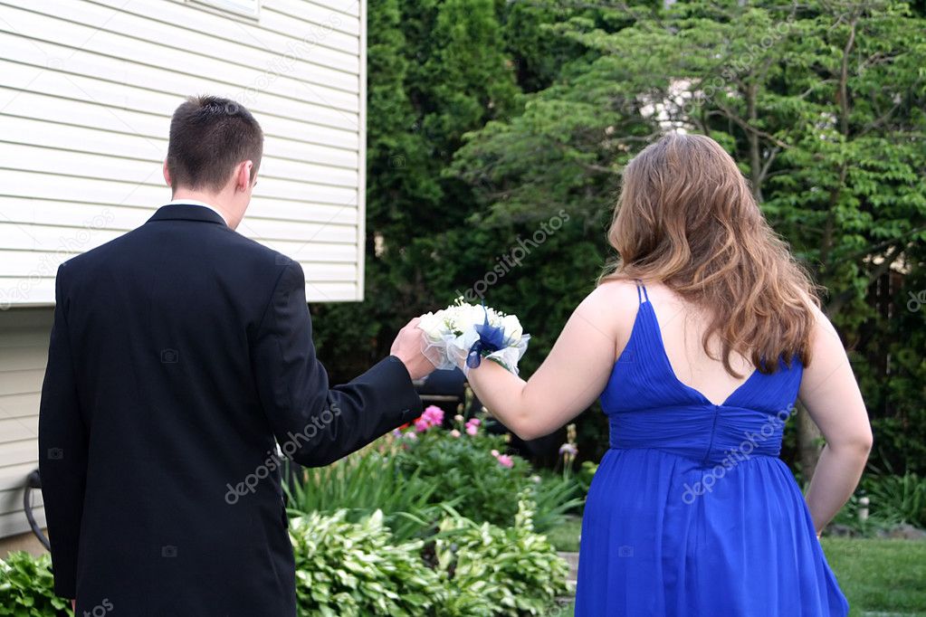 Prom Couple Walking Together