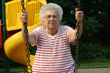 Swinging Grandmother 10 clipart