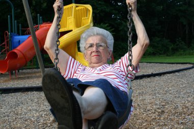 Swinging Grandmother 12 clipart