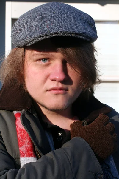 Έφηβος σε πορτρέτο του χειμώνα — Φωτογραφία Αρχείου