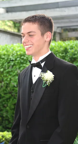 Sorrindo Prom adolescente menino em perfil Fotos De Bancos De Imagens Sem Royalties