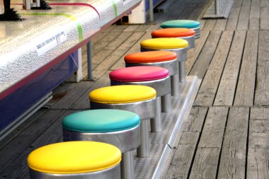 Colorful Game Stools clipart