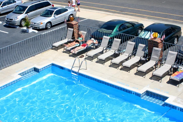 Motel Pool and Surroundings — Stock Photo, Image