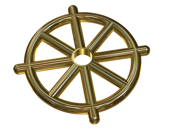 Simbolo della ruota buddista (Dharmachakra ) — Foto Stock