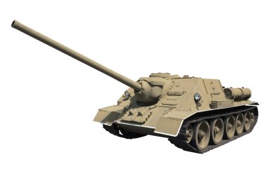 Self-propelled gun SU-100 clipart