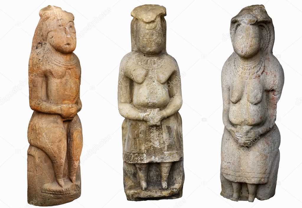 Three isolated ancient women