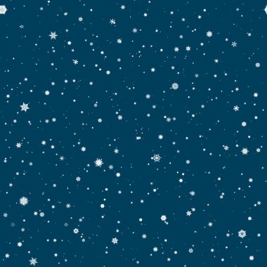 Seamless vector snowfall clipart