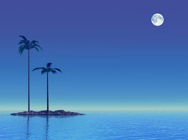 Twilight at tropical sea — Stock Photo, Image