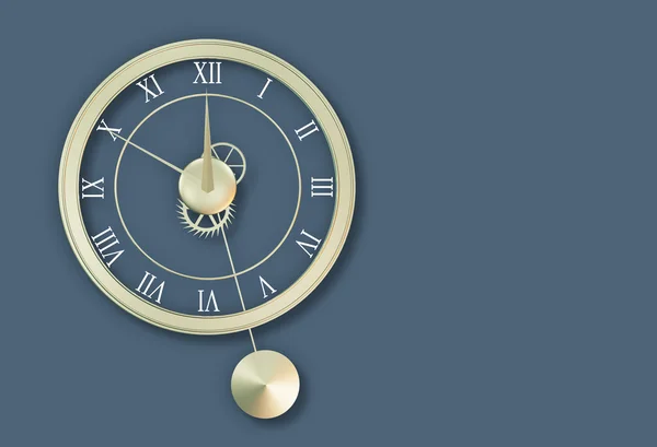 Clock on bluish-grey background — Stock Photo, Image