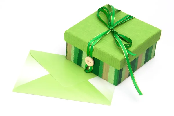 Gift and the letter — Stock Photo, Image