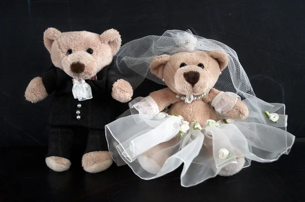 stock image Wedding teddy bears