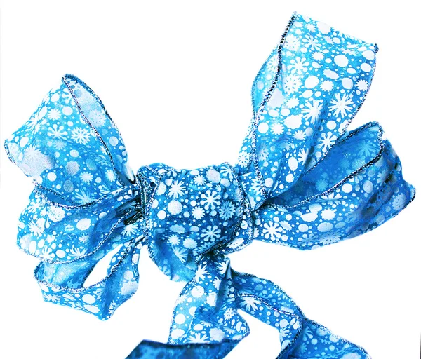 stock image A bright blue bow isolated