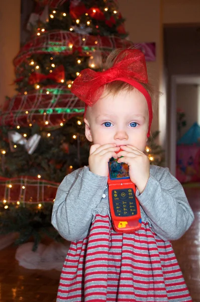 クリスマス ・ イヴに女の赤ちゃん — ストック写真