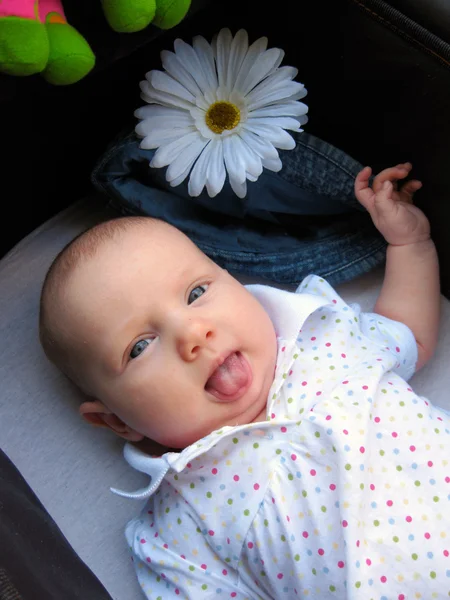 Un lindo bebé divertido Imagen de stock