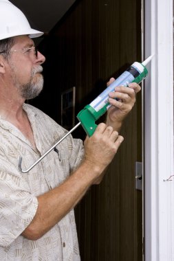 Caulking doors clipart