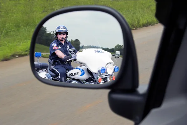 Полицейский мотоцикл — стоковое фото