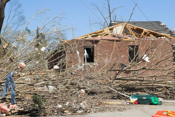 Tornado hits church — Stock Photo, Image