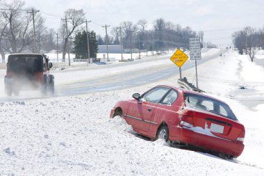 Vehicle loses control clipart