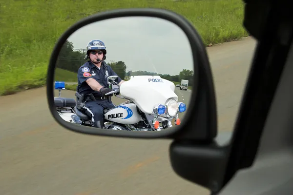 Policejní motocykl policajt — Stock fotografie