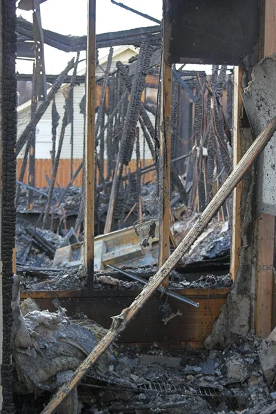 Vyhořela domov — Stock fotografie