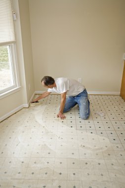 Installing Vinyl Flooring clipart