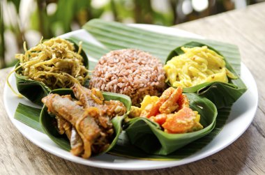 Indonesian food in bali clipart